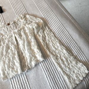White lace top free people xs
